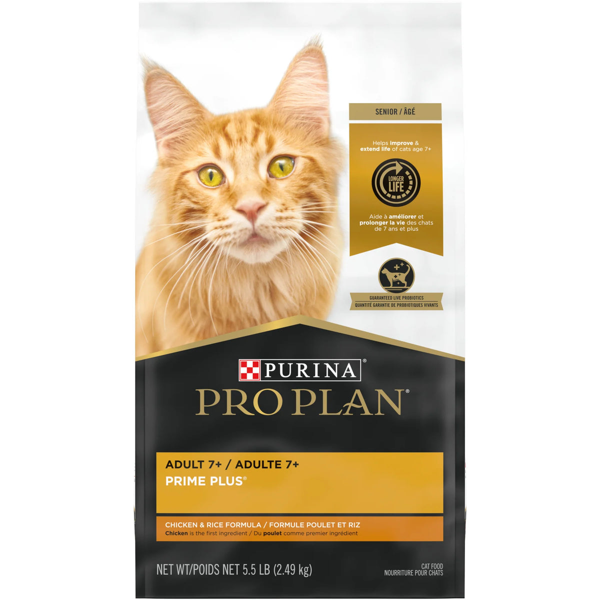 Purina - Pro Plan - Chat Adulte 7 ans et Plus - Poulet et Riz - 5.5 lb ...