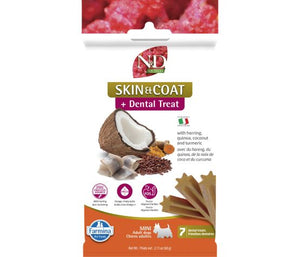 Farmina - N&D - Quinoa - Peau et Poils - Hareng - Gâteries Dentaires - Chien