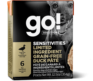 PetCurean GO! Solution - Chien - Tetra Pak - Sensitivities - Ingrédients Limité - Canard